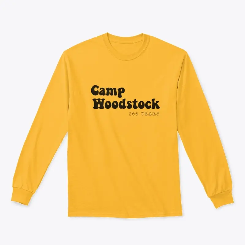 Camp Woodstock 100 Years: 70s Black Logo