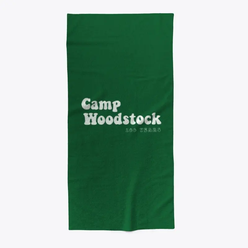 Camp Woodstock 100 Years: 70s White Logo