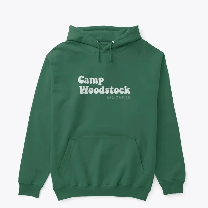 Camp Woodstock 100 Years: 70s White Logo