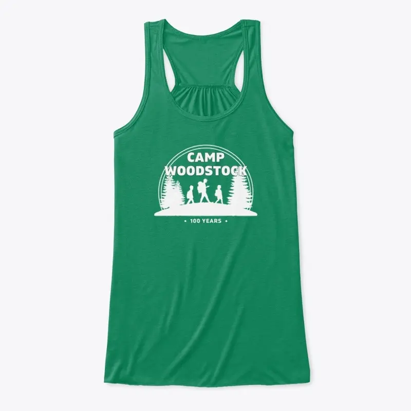 Camp Woodstock 100 Years: 90s White Logo