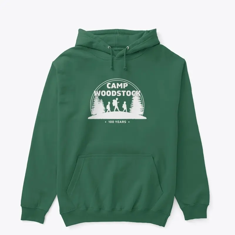 Camp Woodstock 100 Years: 90s White Logo