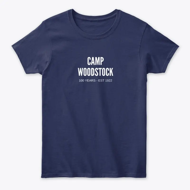 Camp Woodstock 100 YEARS - White Logo